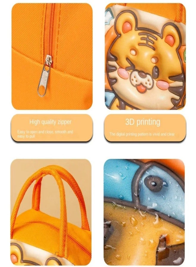 Crackles Cartoon Print Insulated Lunch Box Bag || Men Women and Kids || Bags for School, Picnic, Work, Carry Bag for Lunch Box || Easy Carry Lunch Bag, Random Color and Prints - Pack of 10 - Image 2